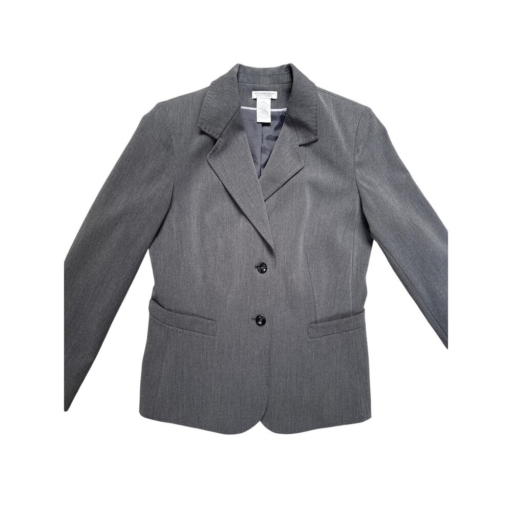 Worthington Women's 2-button Gray Suit Blazer, Size 6P, #1044